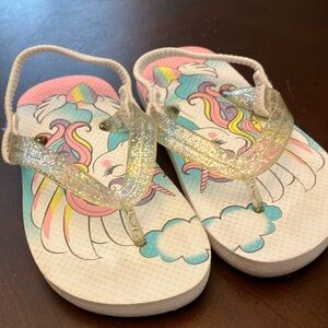 White toddler sandals